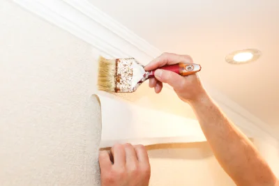 Pose de papier peint à Senozan — revêtements muraux et toiles de verre